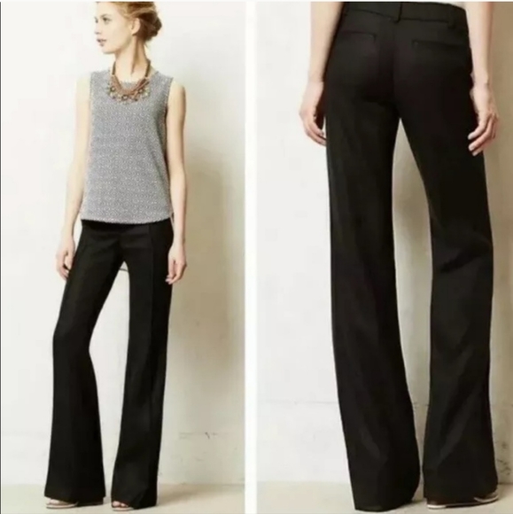 Anthropologie Pants - Anthropologie Elevenses Wide Leg Black Trouser Pants